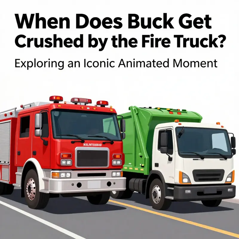 Buck narrowly escapes a dramatic situation involving a fire truck, highlighting his vulnerability.