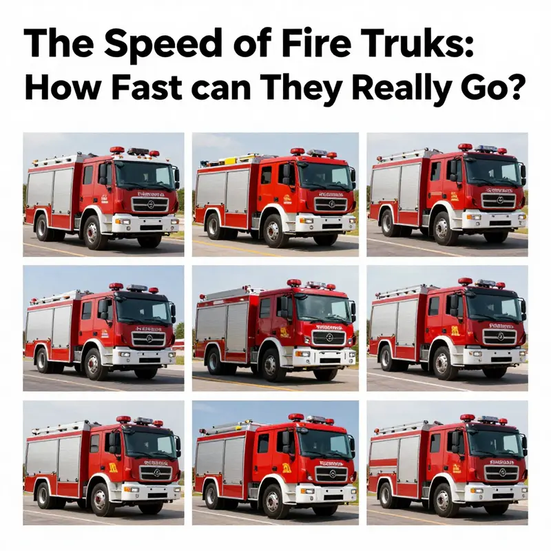 Collage showing various fire trucks in action, emphasizing their operational diversity.