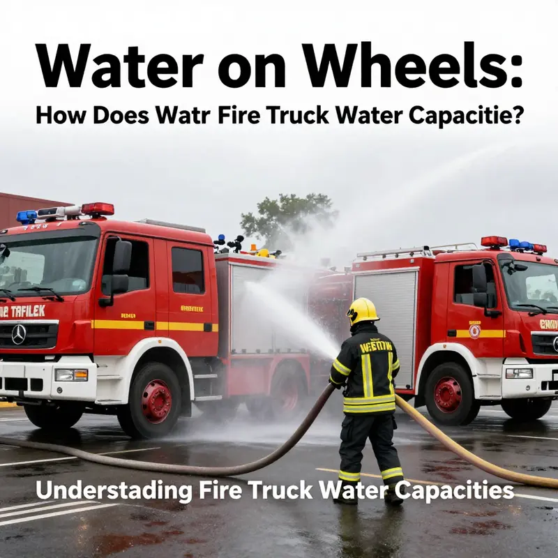 Fire truck illustrating water capacity features.