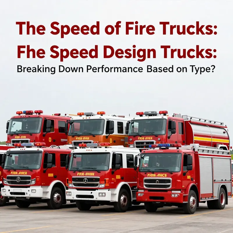 A modern fire truck demonstrating its capabilities in an urban environment.