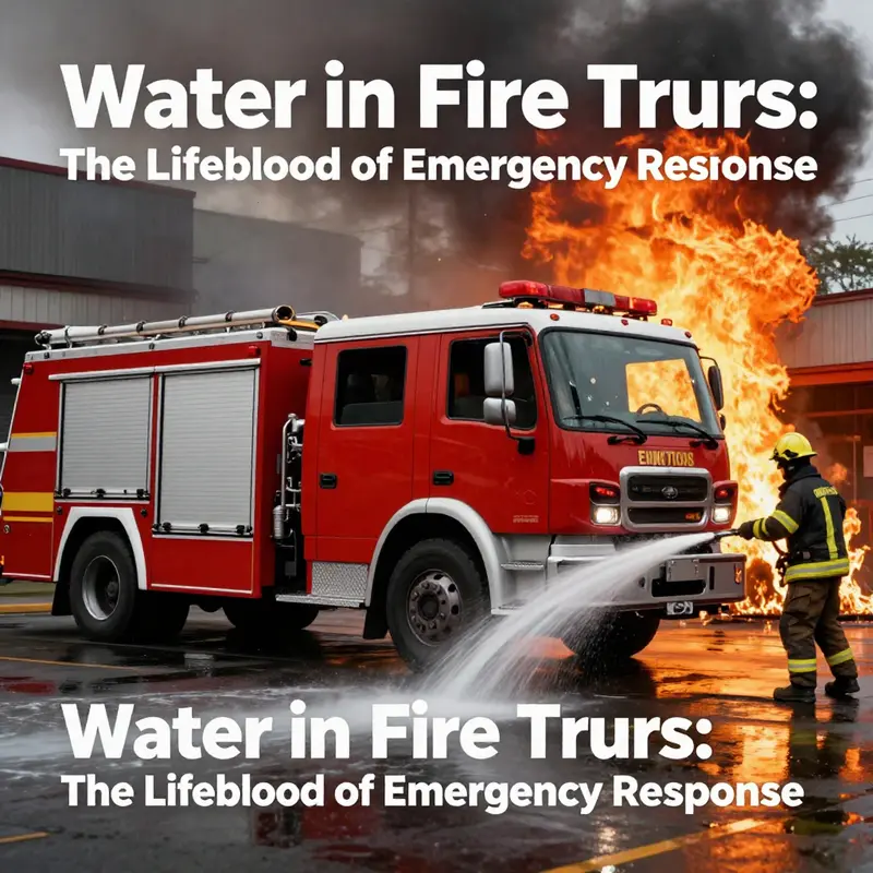 Firefighters using a fire truck to spray water on a raging fire, showcasing the importance of water in firefighting.