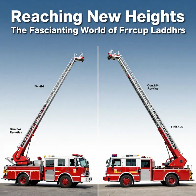 Modern fire truck lifting its ladder to demonstrate the typical height range used in firefighting operations.