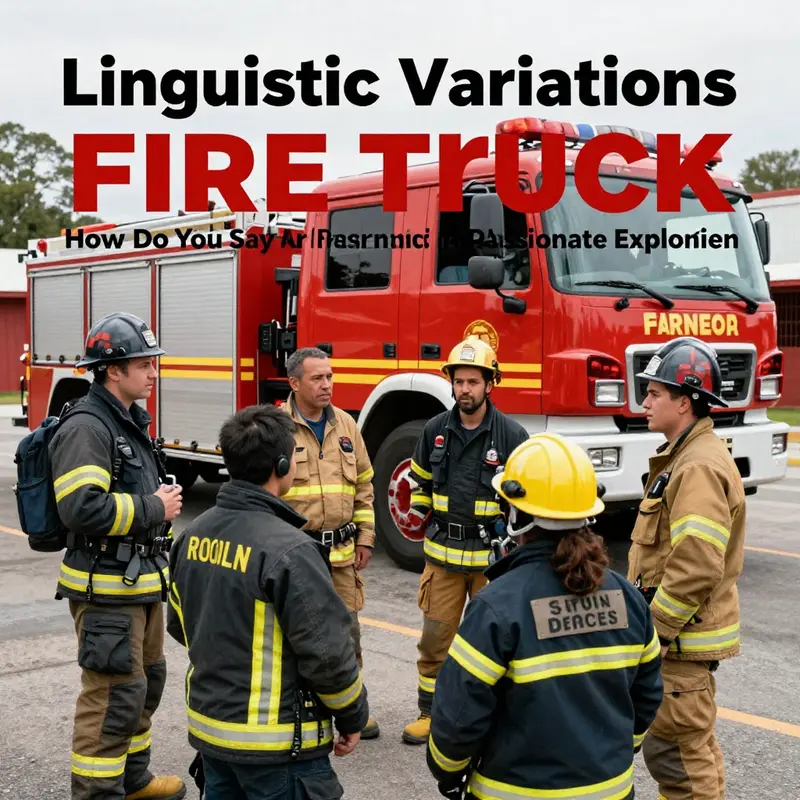 A vivid representation of a fire truck, showcasing the Spanish translation.