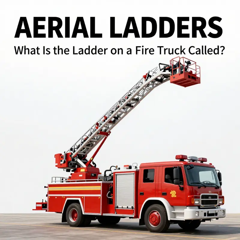 An aerial ladder extended high, exemplifying its role in urban firefighting operations.