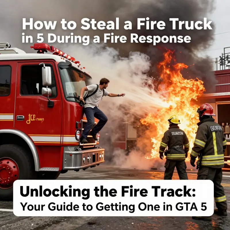 Calling emergency services in GTA 5 to summon a fire truck.