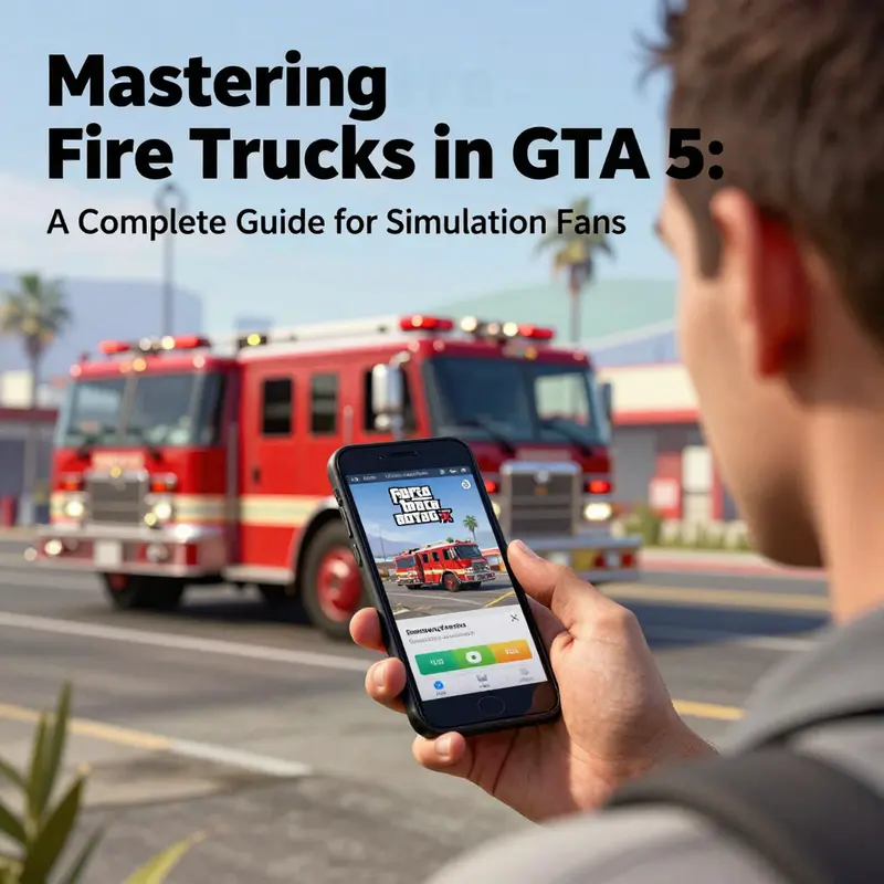 Calling 911 to request a fire truck in GTA 5 amidst the lively environment.
