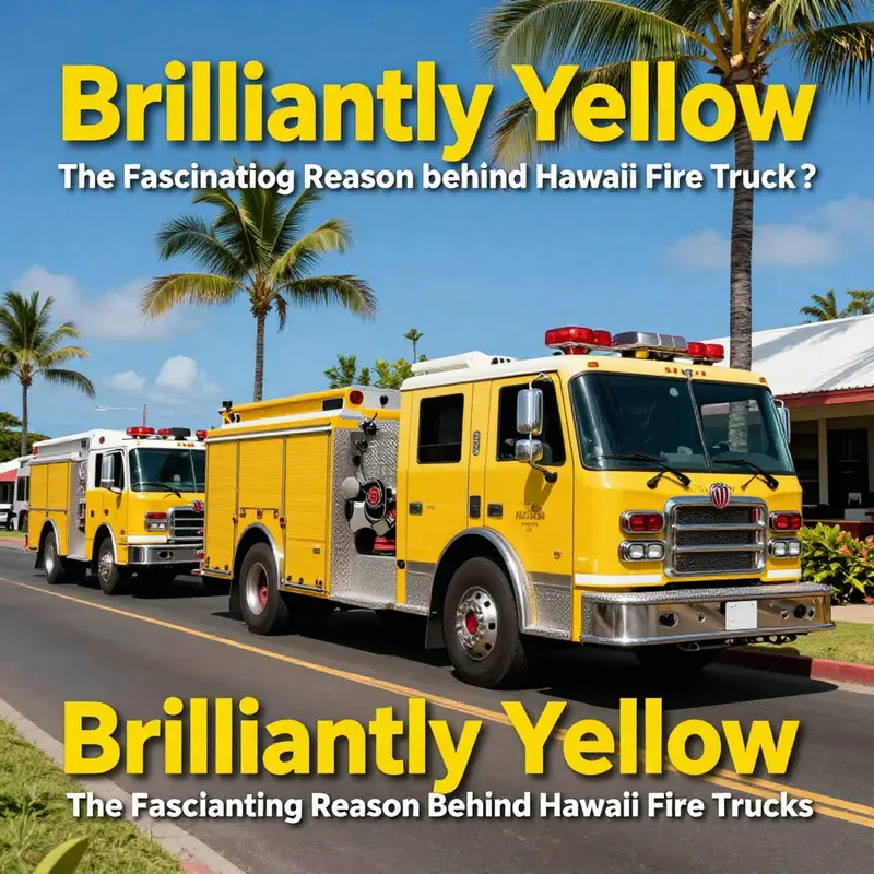 Hawaii’s bright yellow fire trucks enhance visibility, crucial for emergency operations in diverse weather conditions.