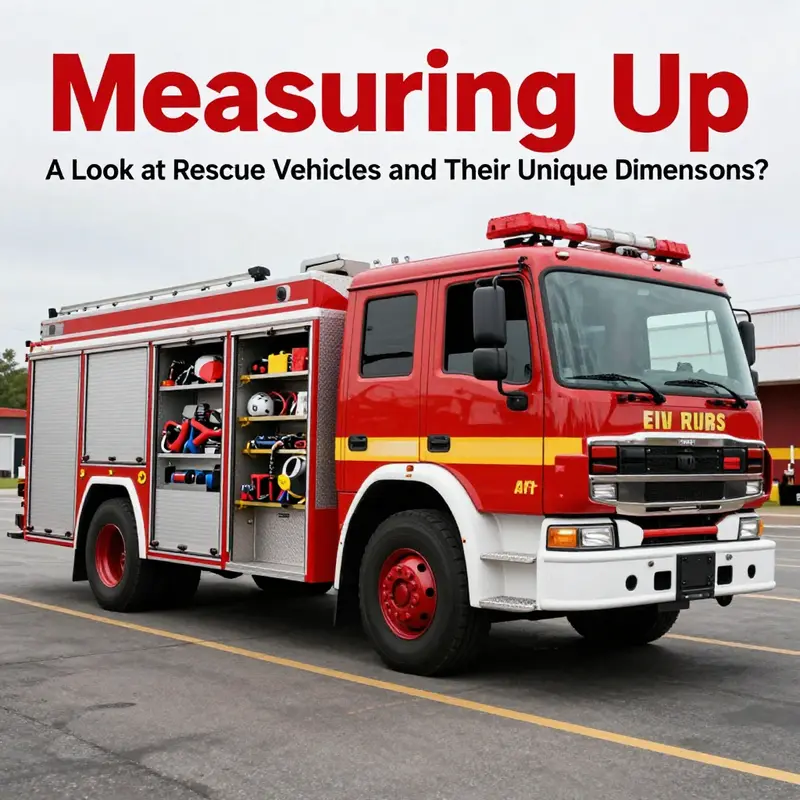 A pumper fire truck in action in an urban setting showcases its critical dimensions for urban firefighting.