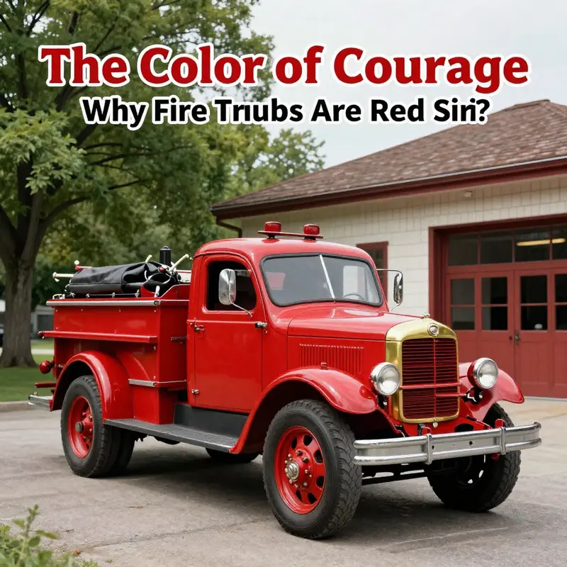 A vintage representation of a red fire truck, symbolizing its historical significance.