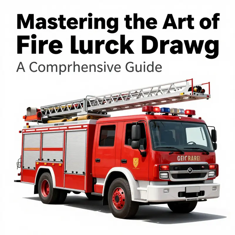 Step-by-step visual guide to drawing a fire truck.