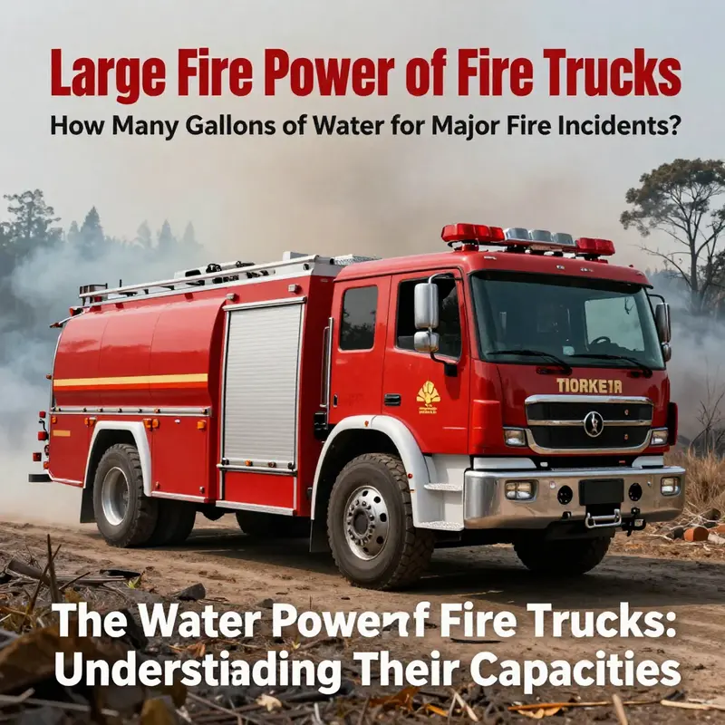 A small fire truck ready to tackle residential fires with its water capacity.