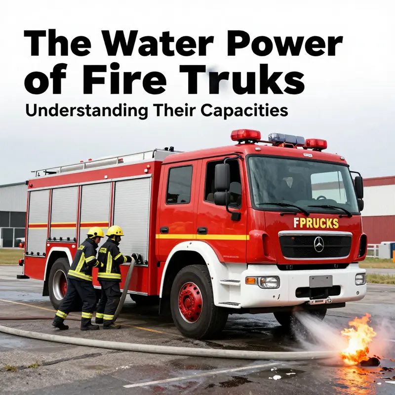 A small fire truck ready to tackle residential fires with its water capacity.