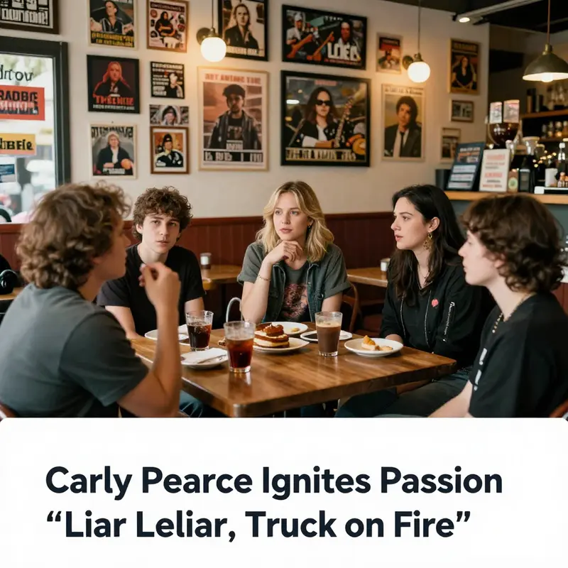 Carly Pearce delivering a heartfelt performance, channeling her musical journey.