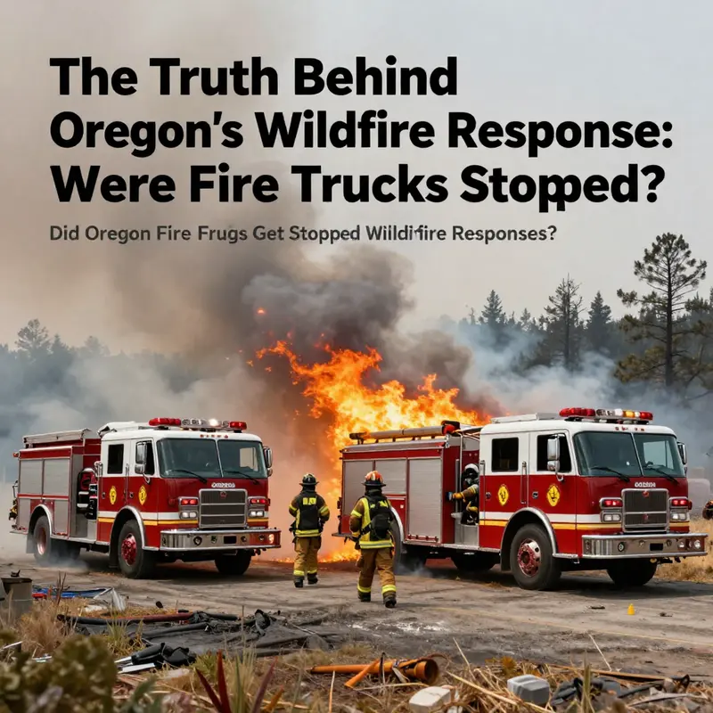 Oregon fire trucks working diligently to combat wildfires during the Lowe Fire crisis.