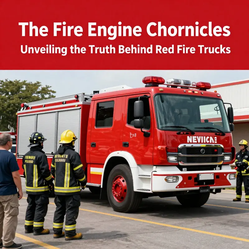 An antique fire truck exemplifying the historical significance of the color red in firefighting.