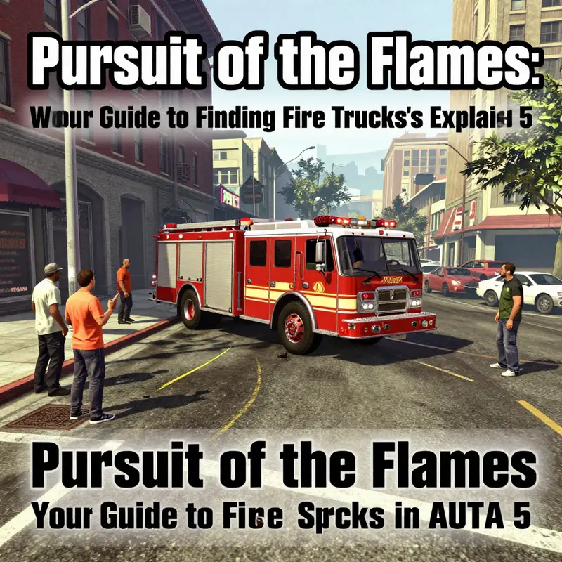 Fire trucks stationed at essential locations throughout Los Santos.