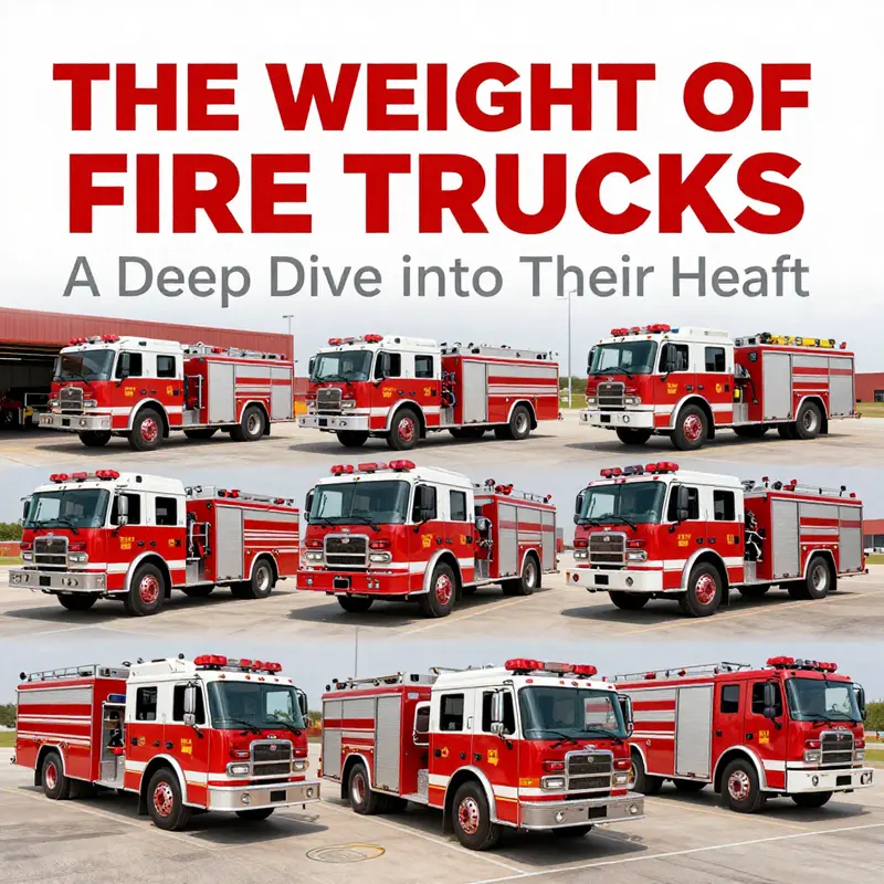 A comprehensive overview of fire truck weight classes, showcasing different models and their specifications.
