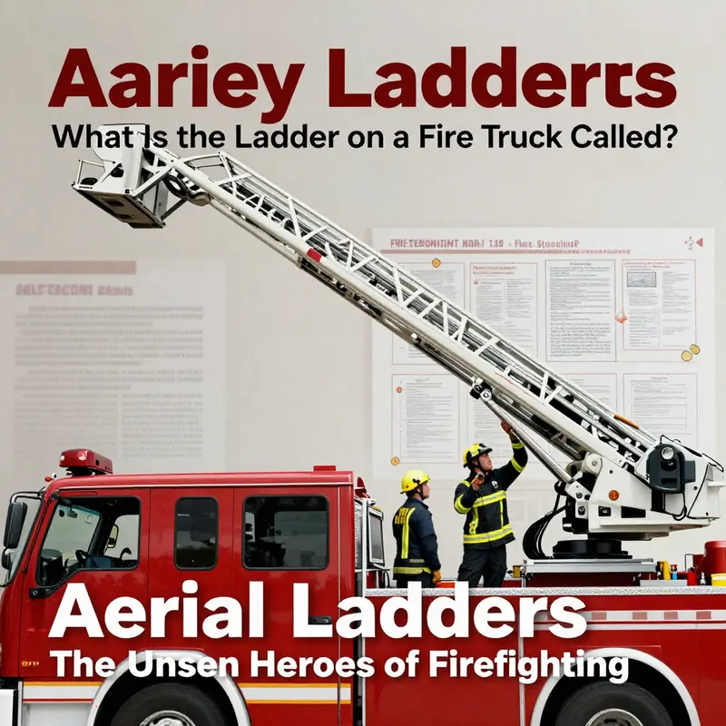 An aerial ladder extended high, exemplifying its role in urban firefighting operations.
