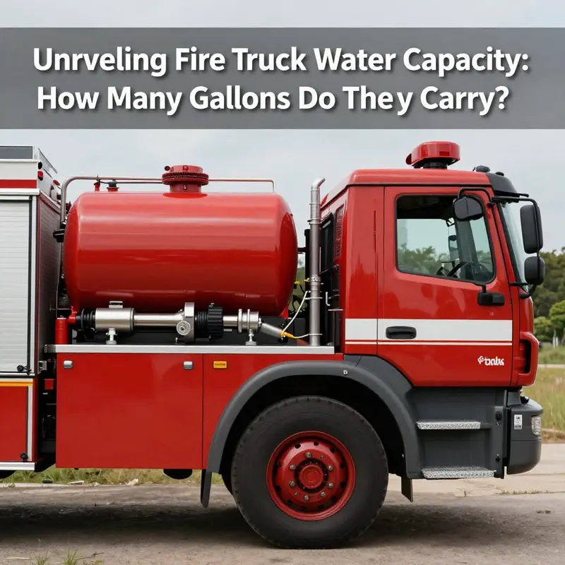 A small fire truck ready to respond with a compact water supply.