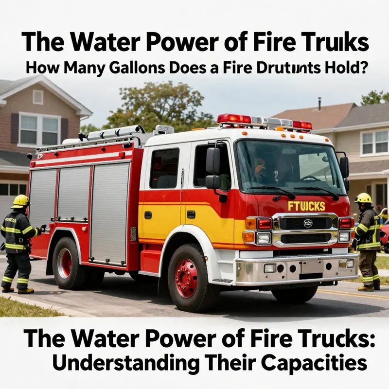 A small fire truck ready to tackle residential fires with its water capacity.