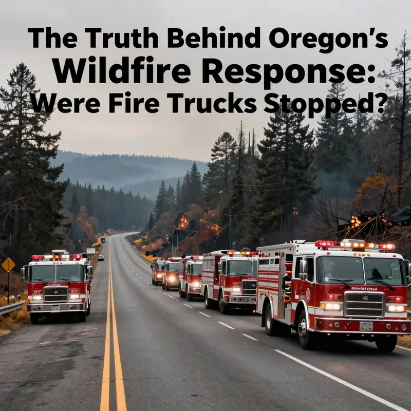 Oregon fire trucks working diligently to combat wildfires during the Lowe Fire crisis.