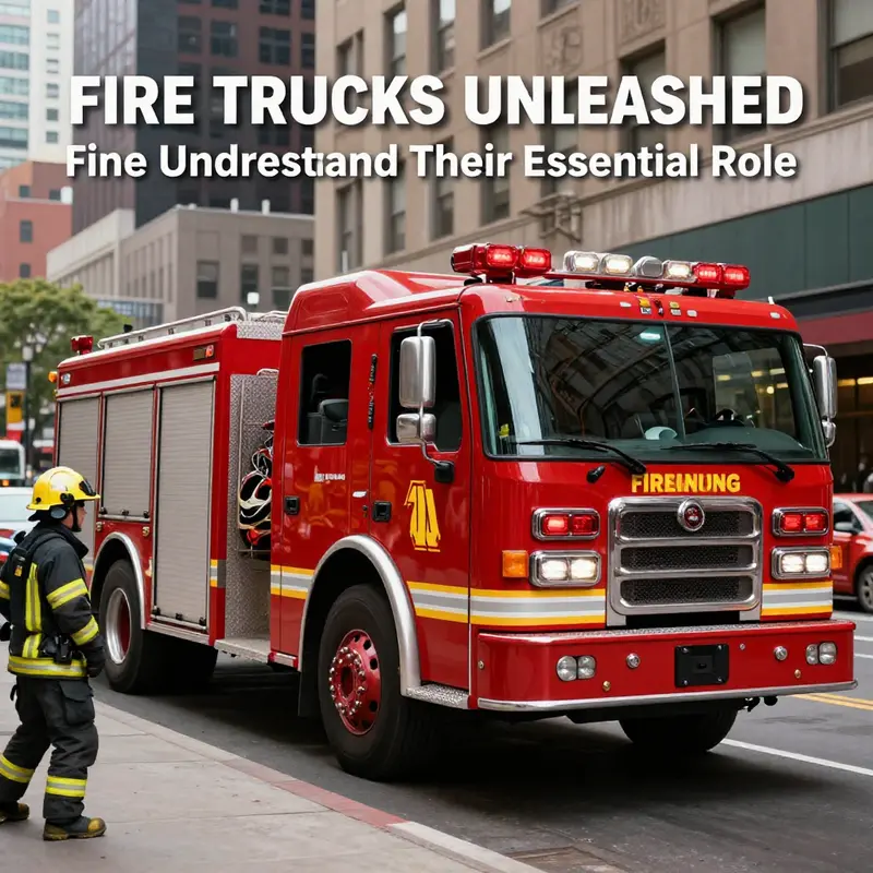 A fire truck stands ready, embodying its critical role in firefighting and community safety.
