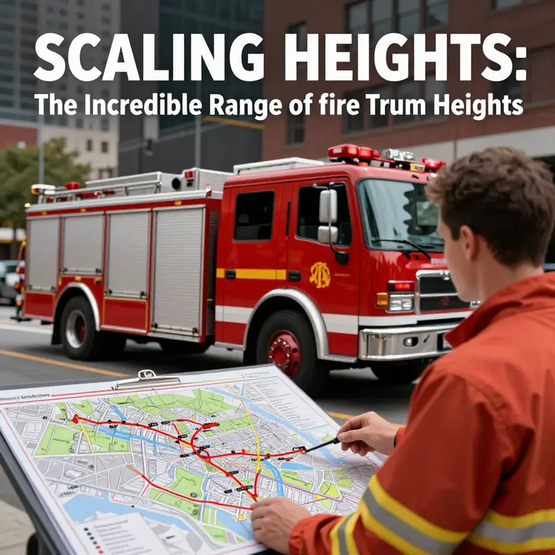 Standard fire trucks display height variations, crucial for urban navigation.