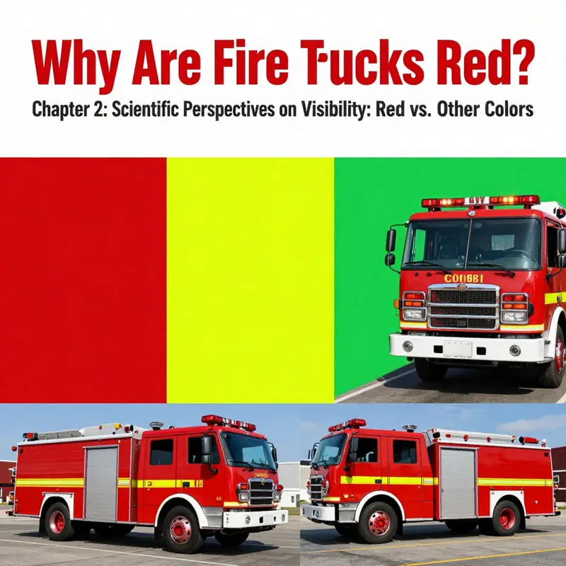 Early fire trucks in bright red, a deliberate choice to stand out in a sea of black vehicles.