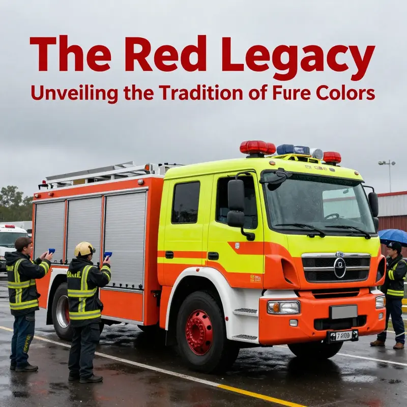 An early fire truck exemplifying the historic choice of red as a distinguishing color for emergency services.