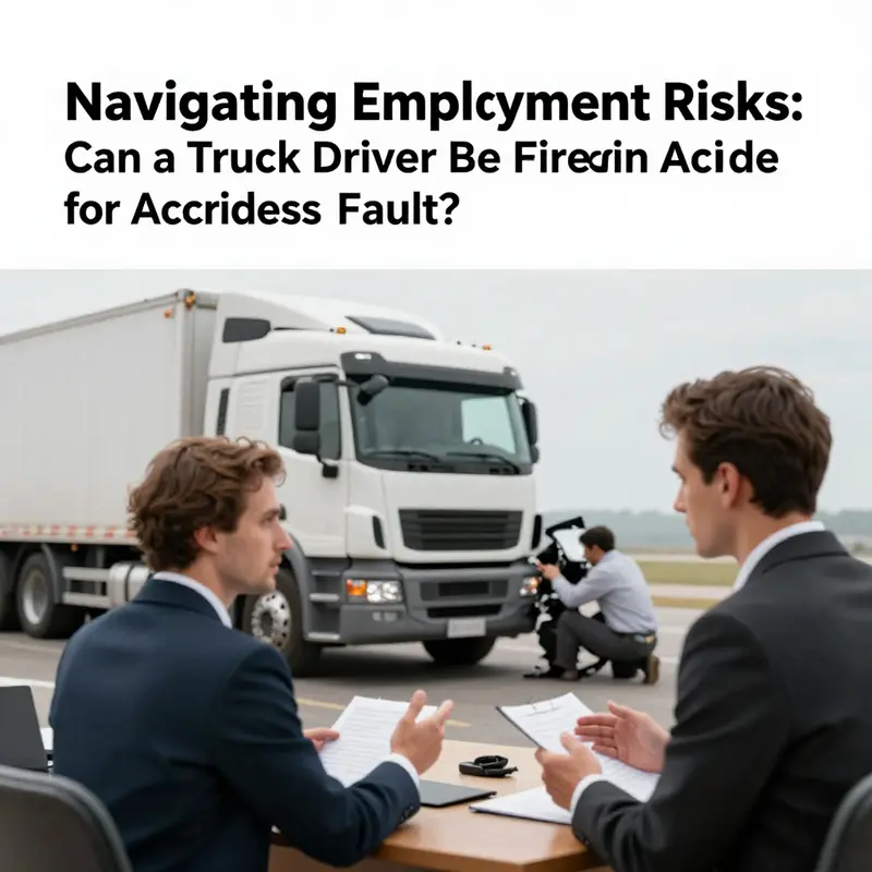 Visual of a truck accident, highlighting negligence as a key factor for potential termination.