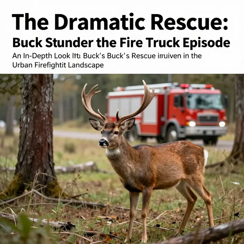 A buck safely released back to its natural habitat, embodying the successful rescue and rehabilitation efforts by firefighters and wildlife experts.