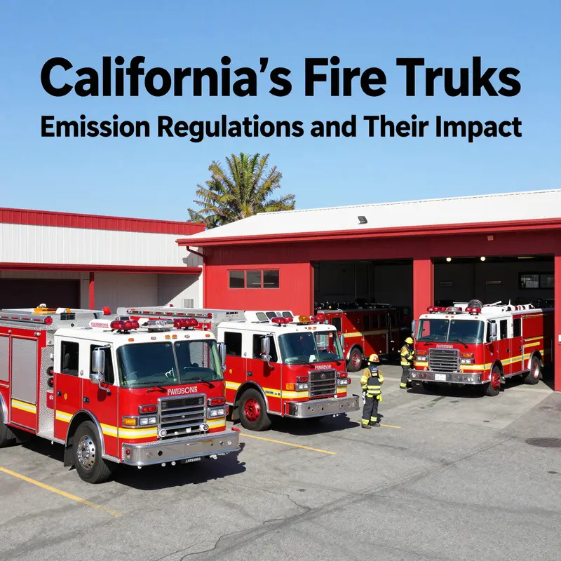 California fire trucks still operate despite strict emission regulations.