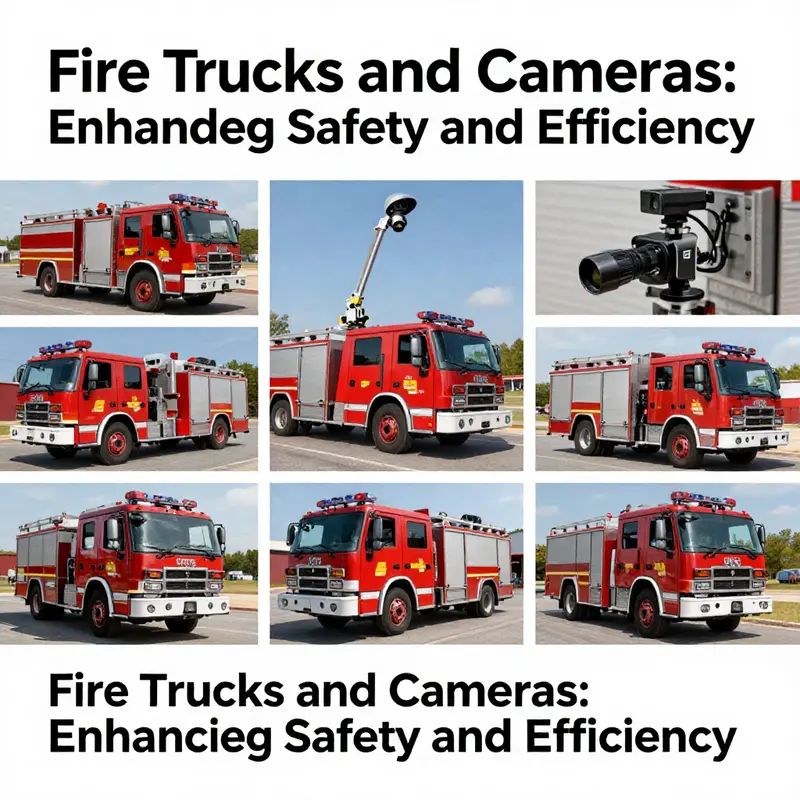 Rear and side view cameras enhance visibility and maneuverability of fire trucks.