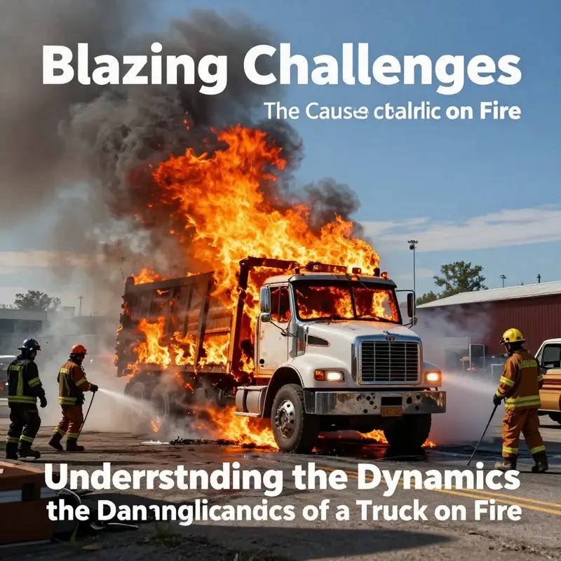A trucking emergency intensifies as a logging truck bursts into flames, highlighting common causes of truck fires.