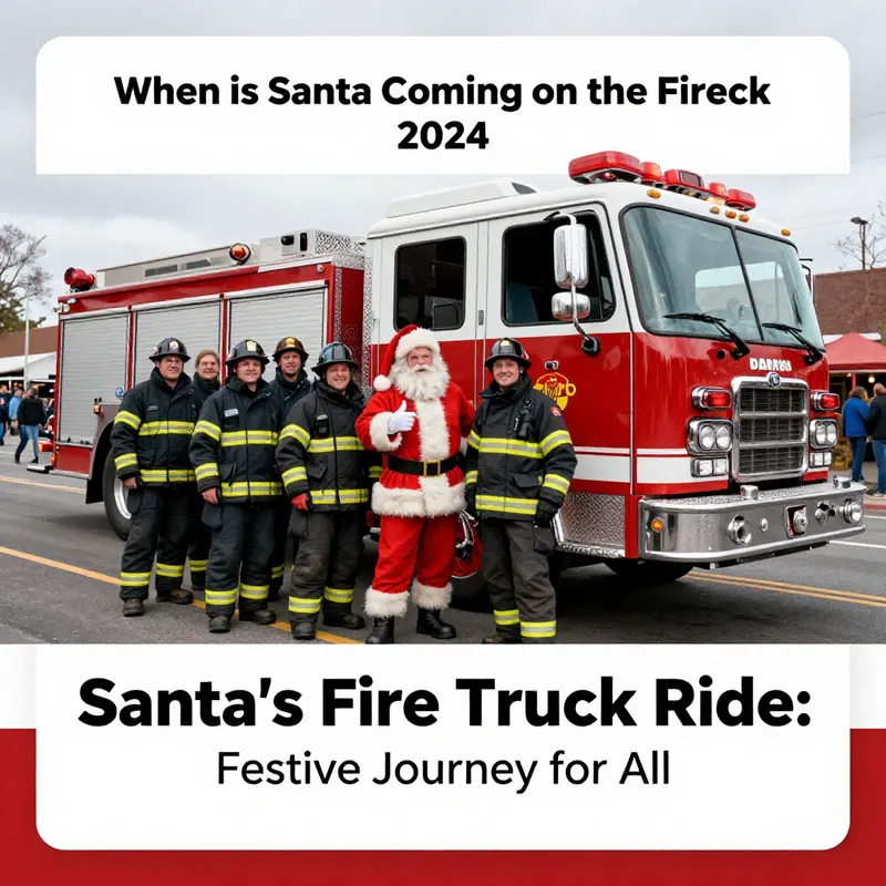 Santa Claus on a beautifully decorated fire truck spread joy during local holiday events.