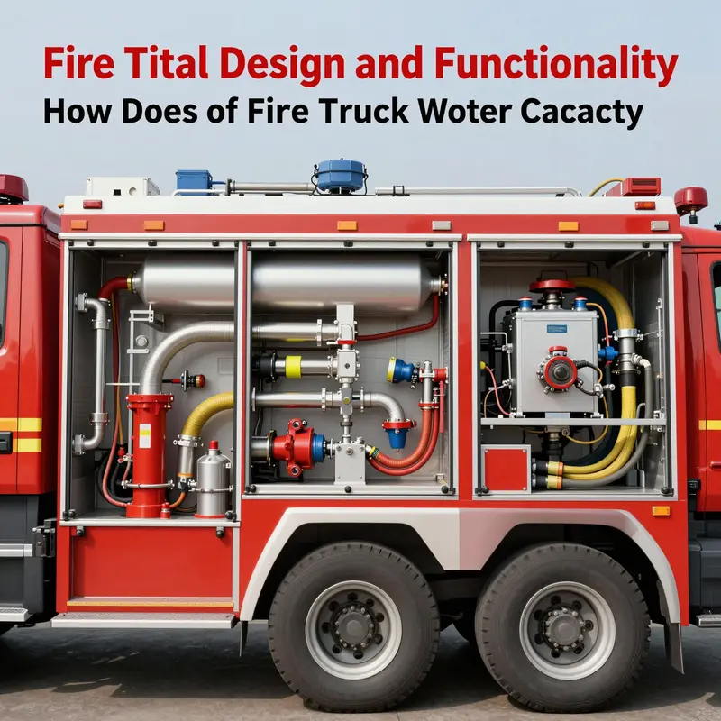 A comparison of various fire trucks, highlighting their different water tank capacities.