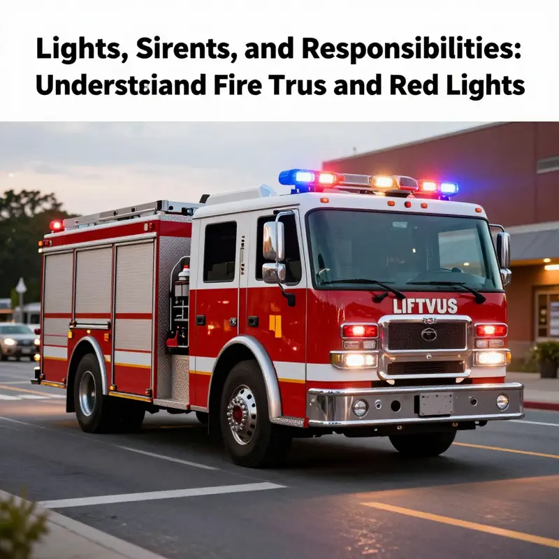 A fire truck in motion with flashing lights and audible sirens, illustrating the critical response of emergency services.