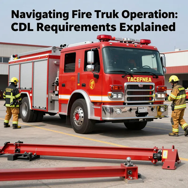 A fire truck responding to an emergency with firefighters actively engaging.