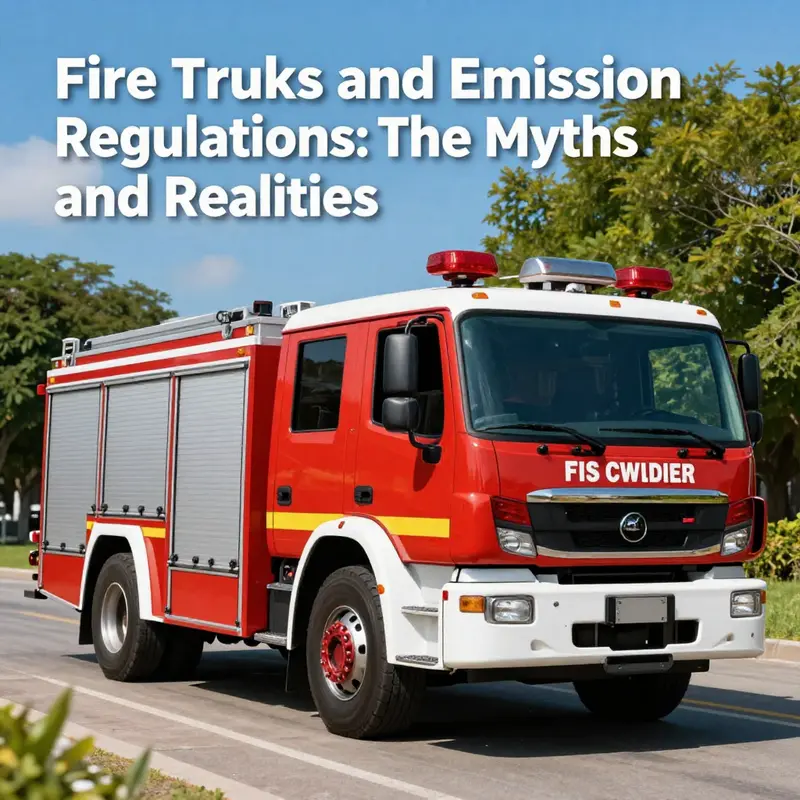 A fire truck in action during an emergency response, set against a beautiful, environmentally friendly backdrop.
