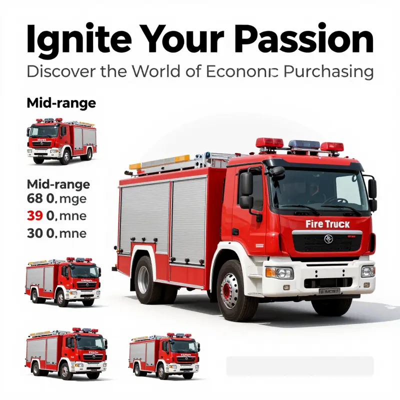 A diverse assortment of fire trucks available for purchase, showcasing both modern and classic designs.