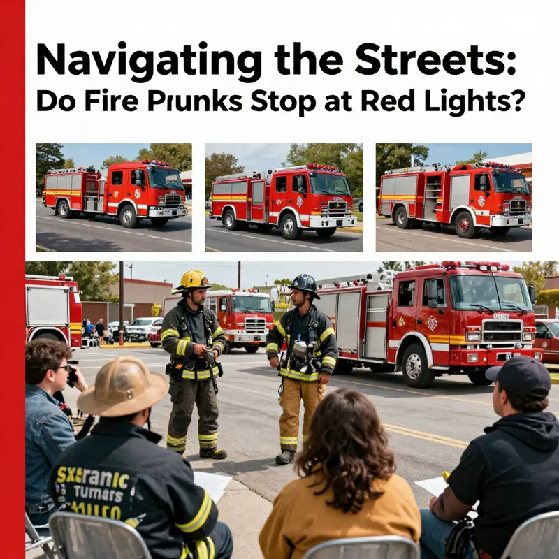 Fire trucks are authorized to proceed through red lights under specific emergency protocols.
