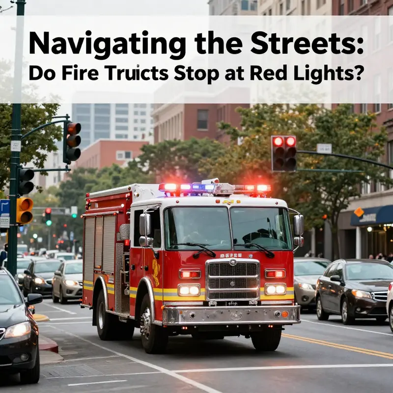 Fire trucks are authorized to proceed through red lights under specific emergency protocols.