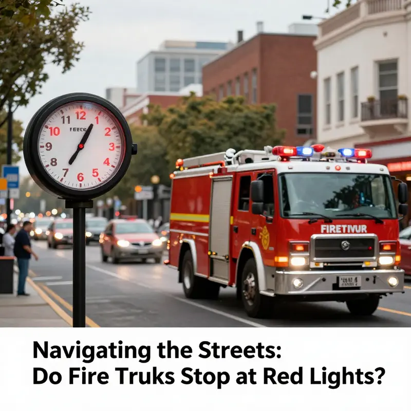 Fire trucks are authorized to proceed through red lights under specific emergency protocols.