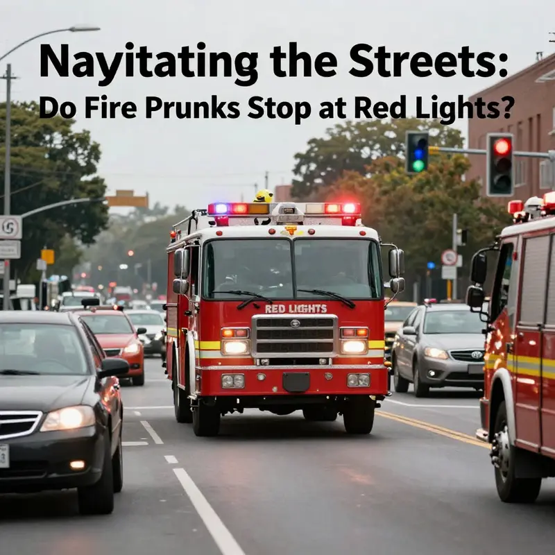 Fire trucks are authorized to proceed through red lights under specific emergency protocols.