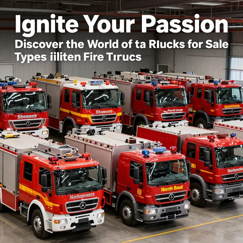 A diverse assortment of fire trucks available for purchase, showcasing both modern and classic designs.