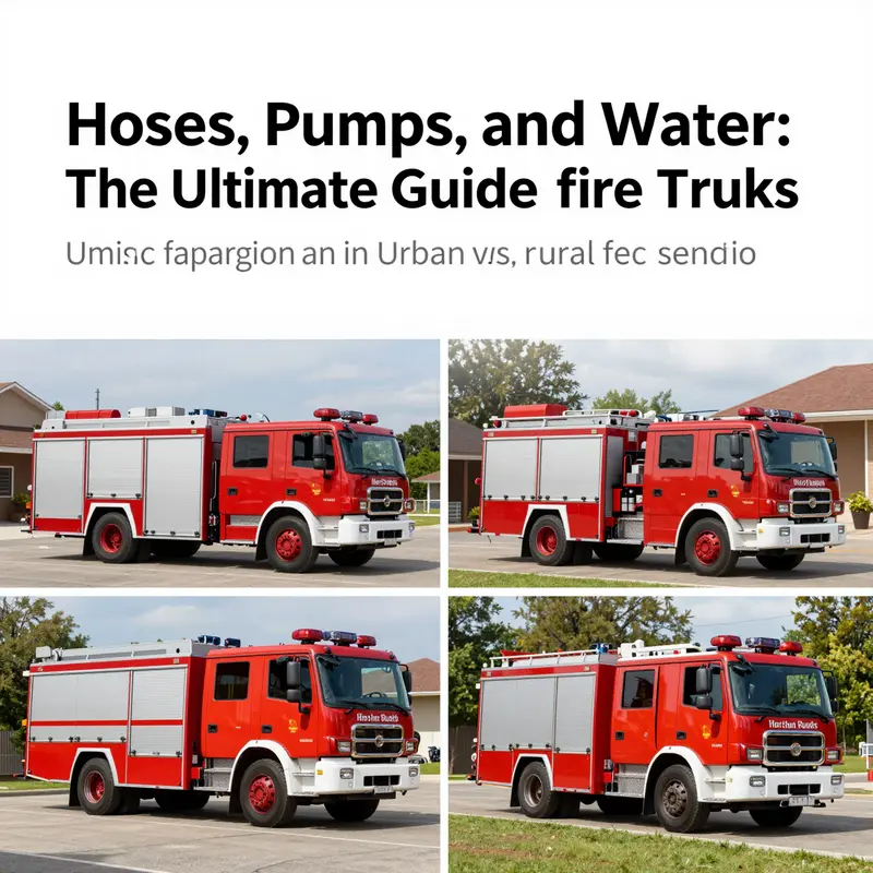 A fire truck demonstrating its critical role in firefighting with onboard water supply.