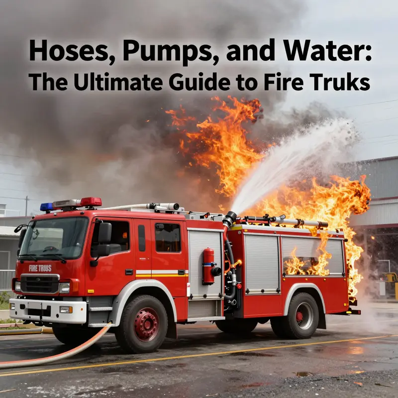 A fire truck demonstrating its critical role in firefighting with onboard water supply.