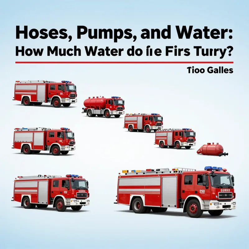A fire truck demonstrating its critical role in firefighting with onboard water supply.