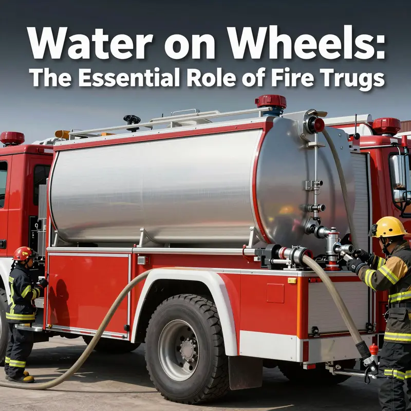 Fire truck water tank designed for maximum capacity and rapid deployment.