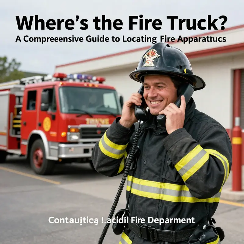 A busy fire station with firefighters and fire trucks, showcasing the heart of emergency response.